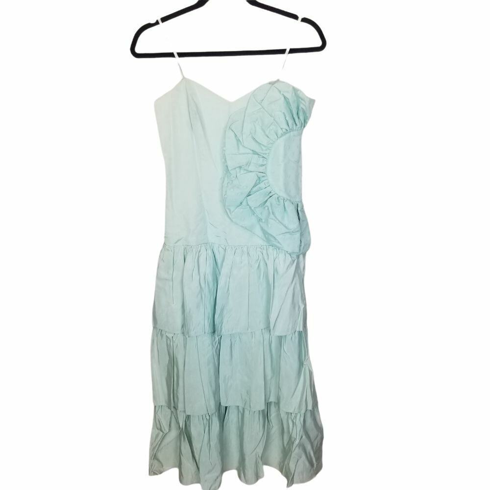 Vintage Candi Jones California Girls Sz 9 Prom Hoco Dress Ruffle Tiered Ehereal
